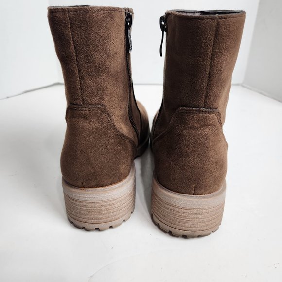 Seven for All Mankind Chelsea Boots Womens 9 Bestie Faux Brown Suede Almond Toe - Picture 5 of 9